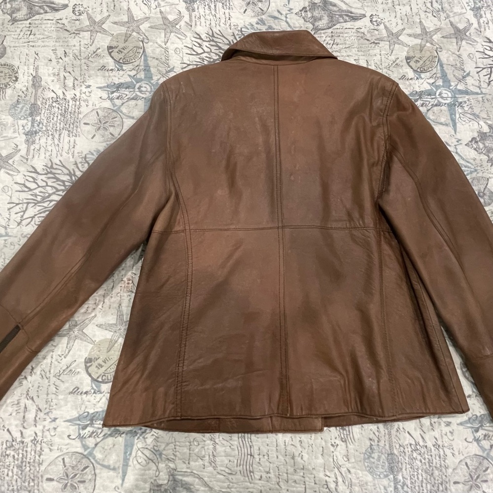Context Tan Leather Jacket - Picture 7 of 7
